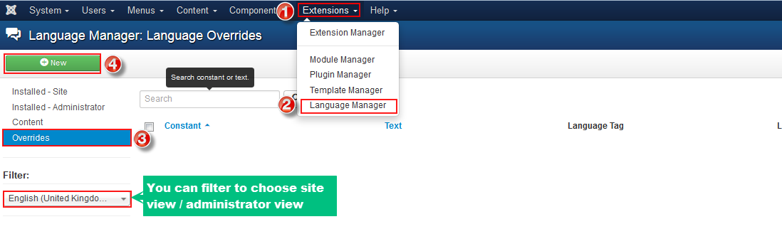 language manager in joomla 3.3
