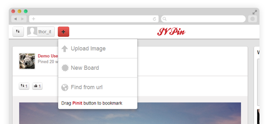 search pin board user