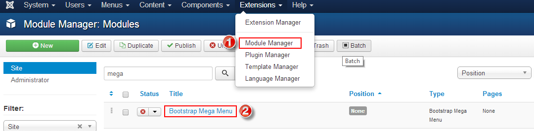 enable module