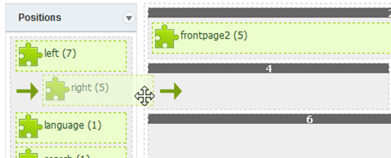 drag and drop module position